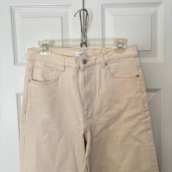 Mango Denim Wide Leg High Waist Jeans Size 40 US 8 NWT Cotton Blend - Picture 3 of 9